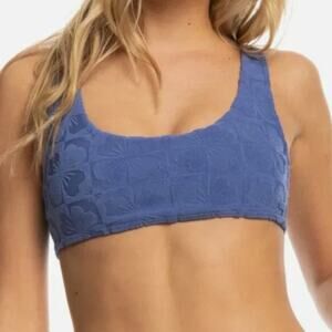Roxy Swim Sun Click Jacquard Bralette‎ Bikini Top X-Small NWT